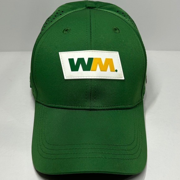 Waste Management Employee Hat Green Perforated Snapback Summer Baseball Cap